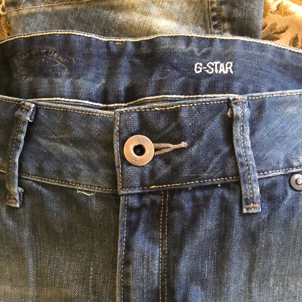 G-Star Raw Men's Straight Jeans in Blue Denim - Picture 4 of 6